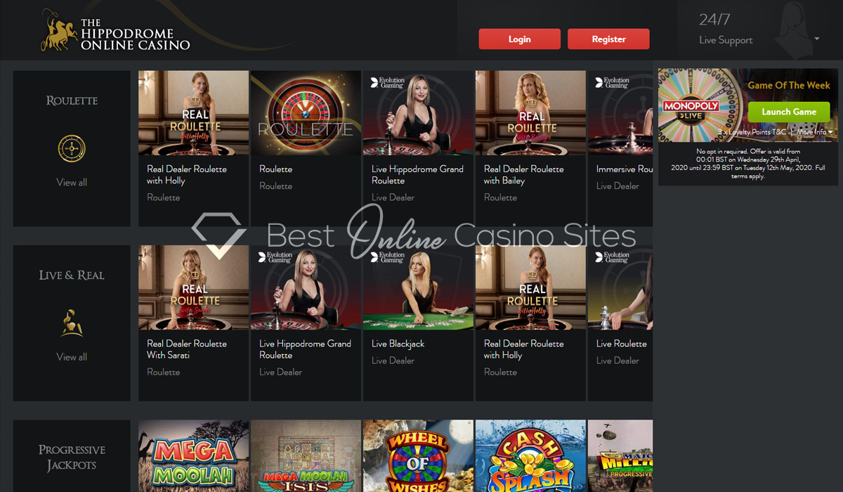 hippodrome online casino welcome bonus